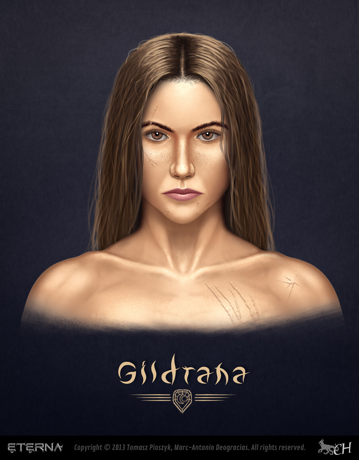 Gildrana with hair loose.