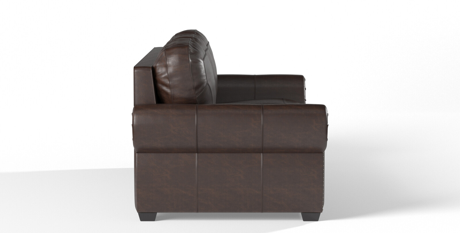 David Canales Rapallo Mahogany Leather Sofa