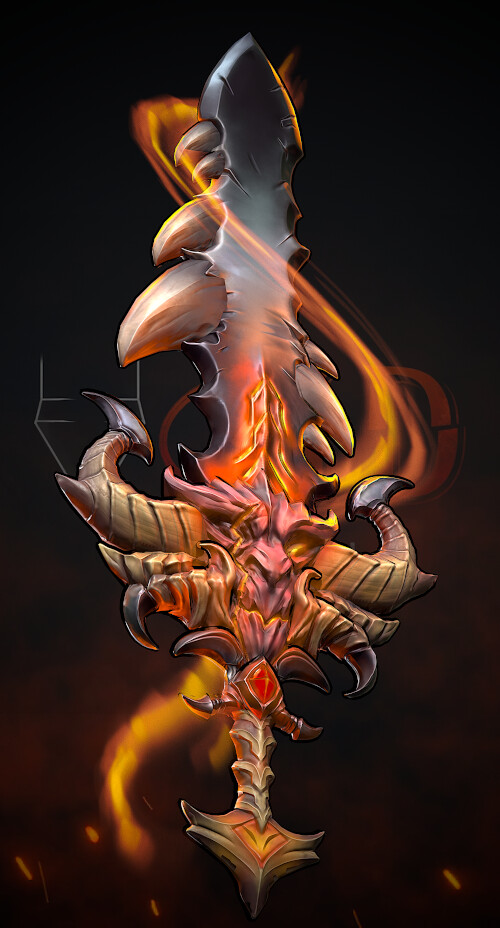 Stylized Demon Sword Game weapon by Abhik Mitra