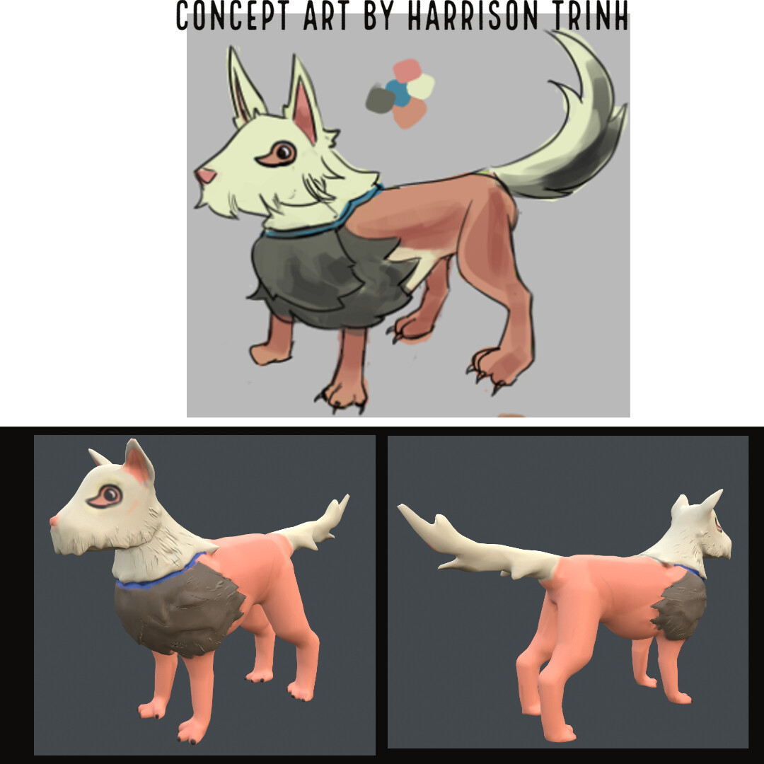 Dog Model from concept art