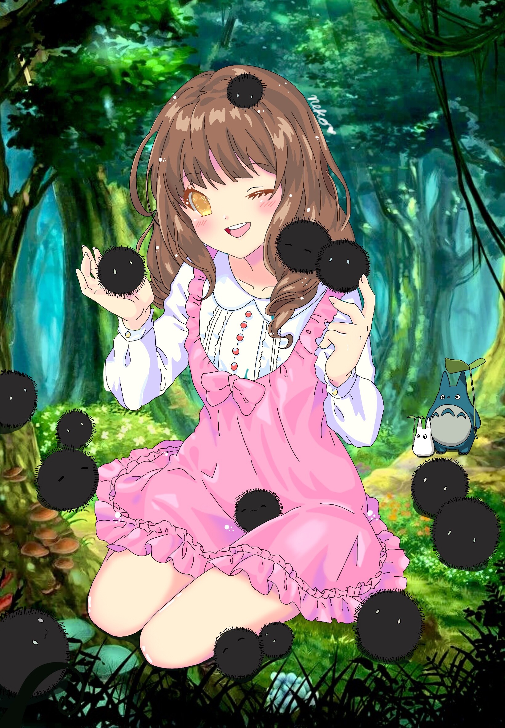 ArtStation - Mei and Friends (My Neighbor Totoro)