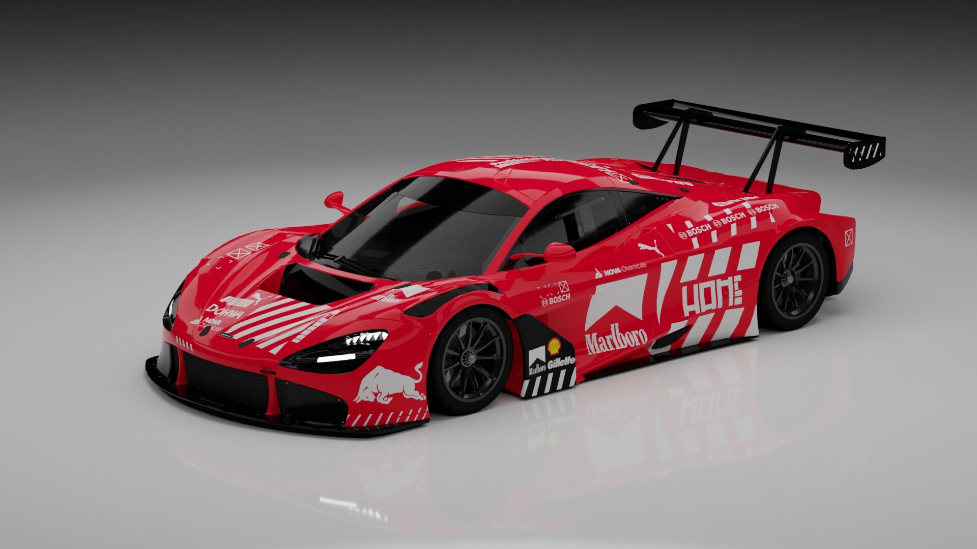 HONGWORKS Design - McLaren 720s GT3 Cyberpunk-styled Marlboro livery