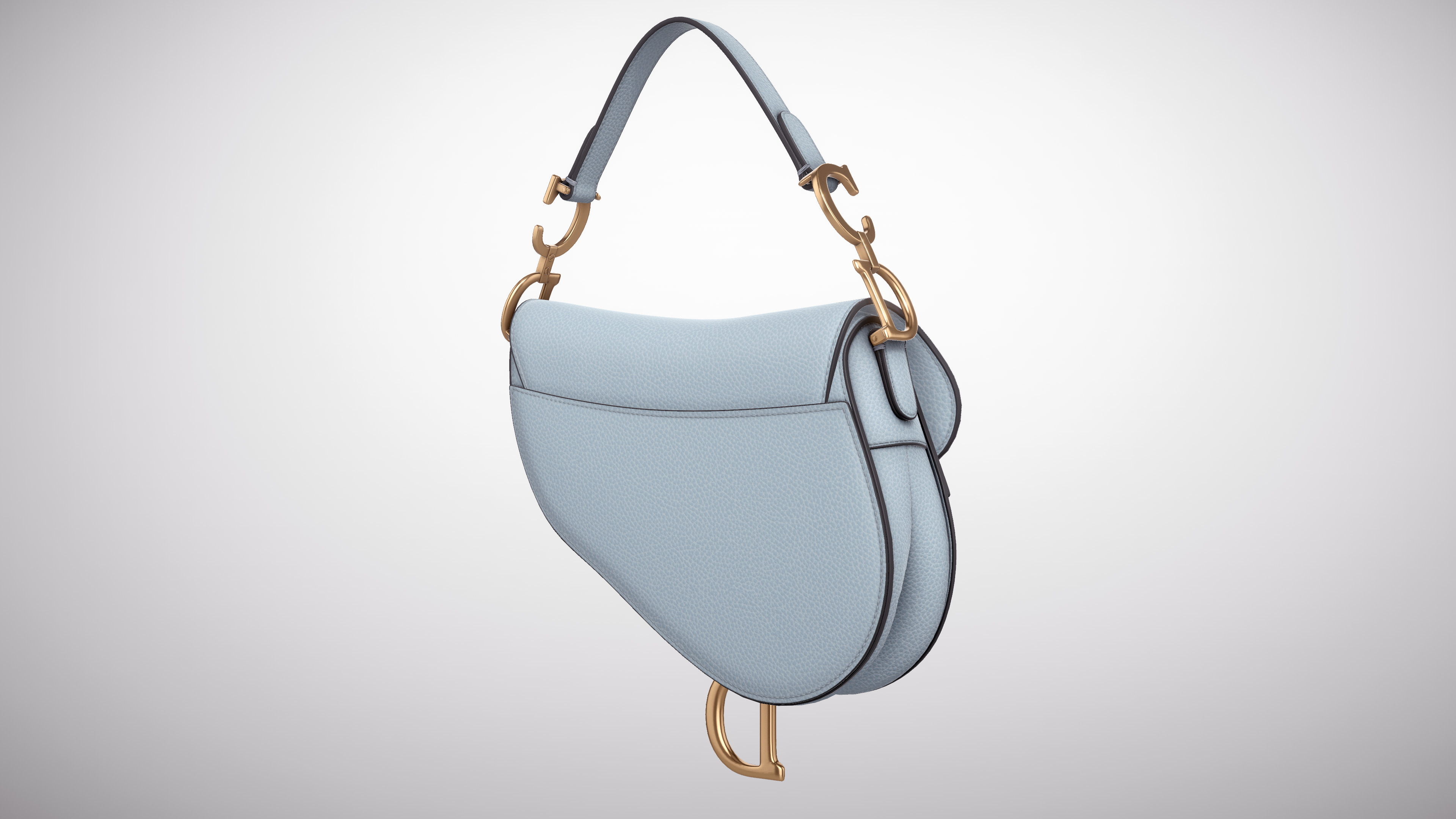 Baby blue best sale dior saddle bag
