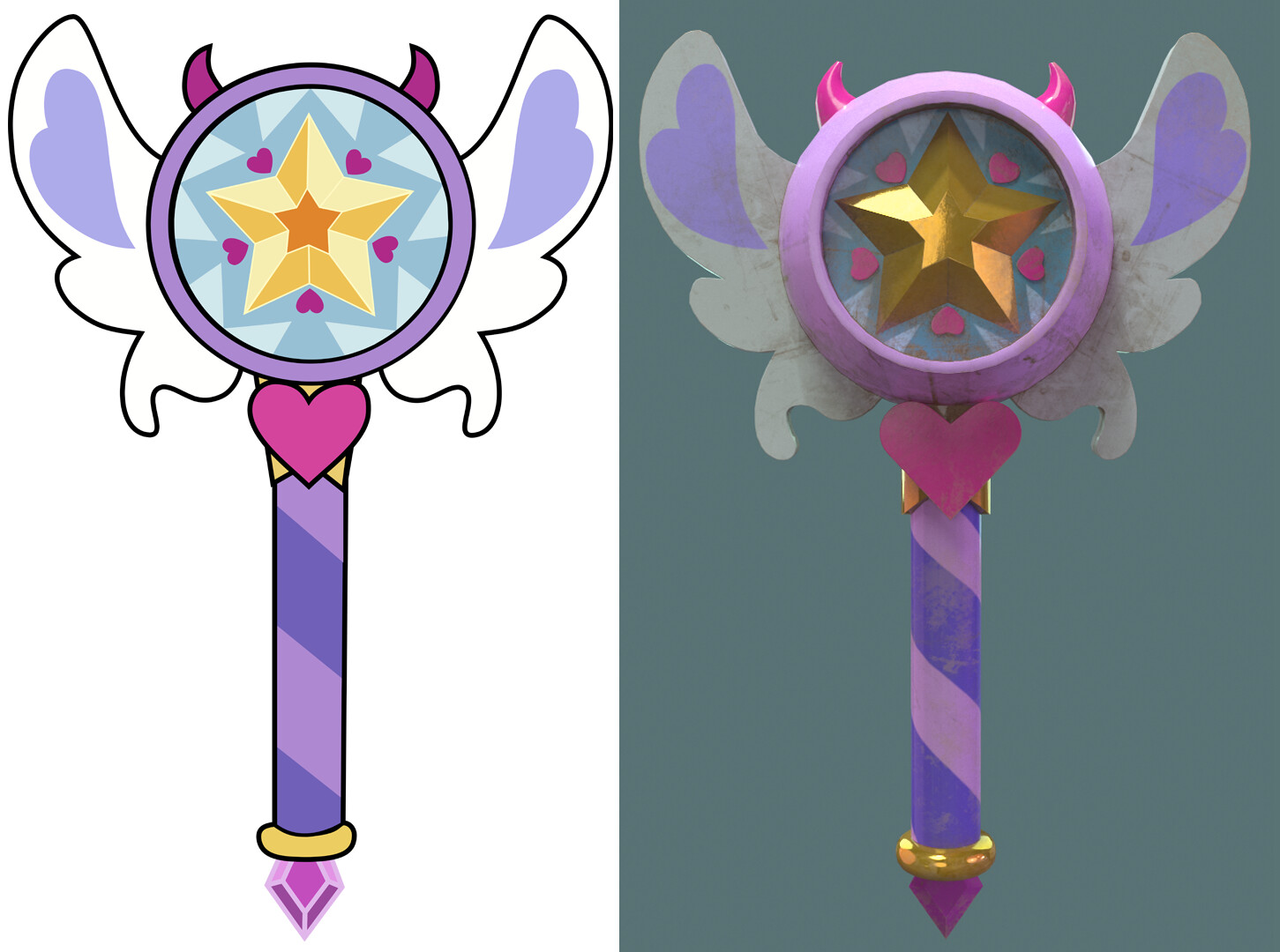 Jasmyn Noel Royal Magic Wand - Jasmyn Hall 2d To 3d Translation 