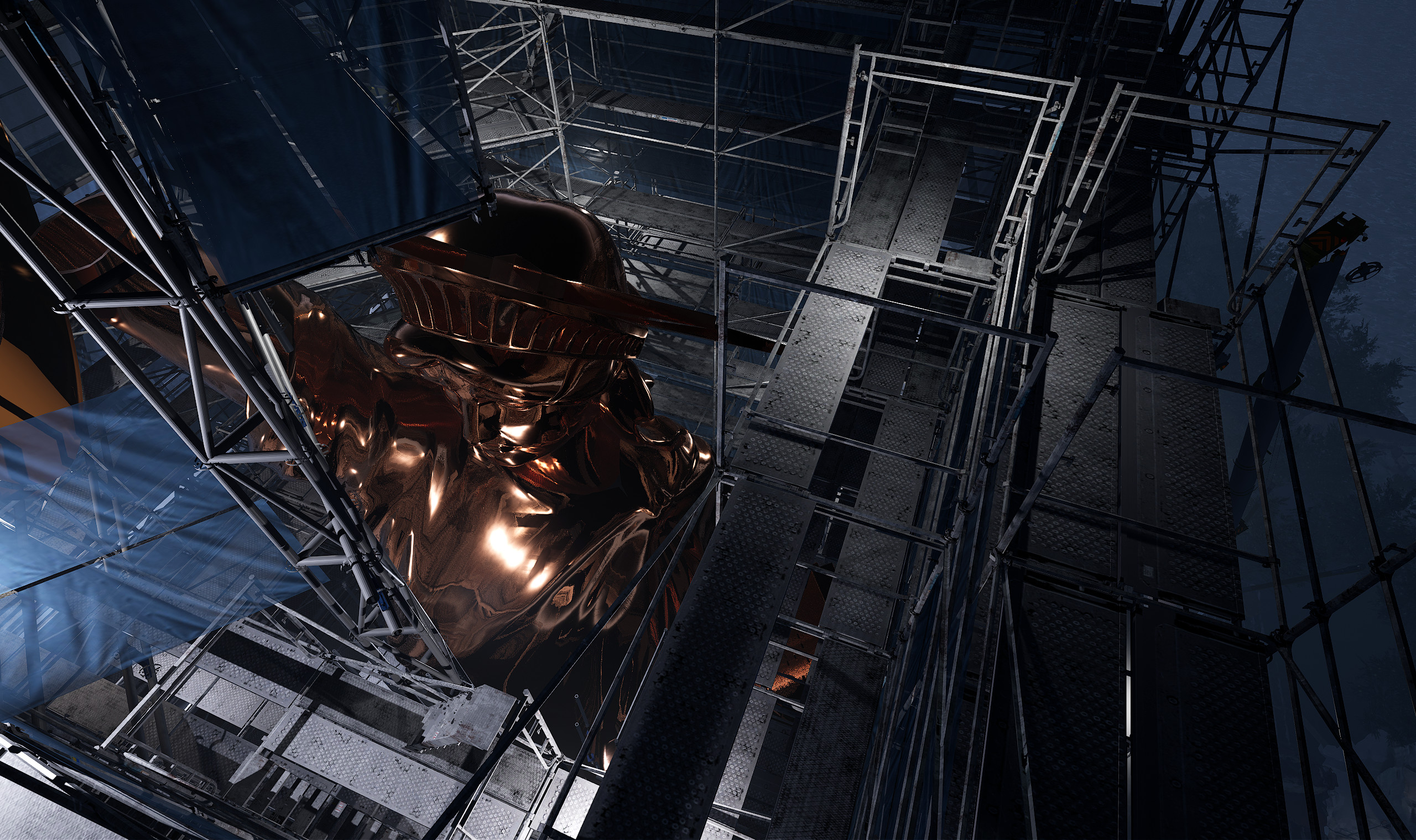 Unreal Engine Lighting Study of Ext_Statue of Liberty Shield Battle design by Marek Okon
