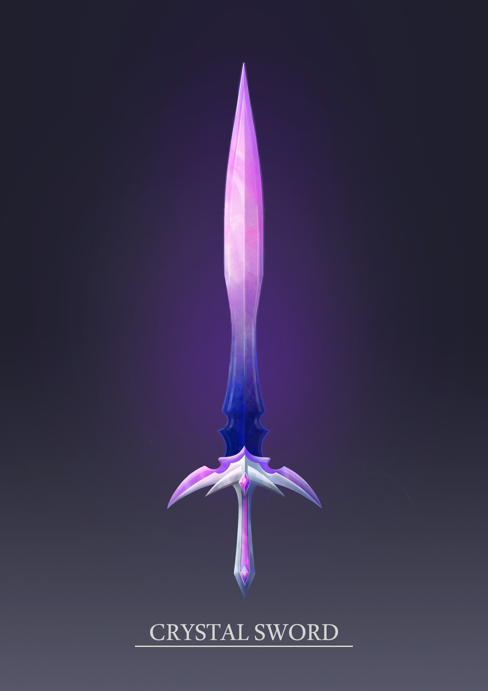 Artstation crystal sword concept art