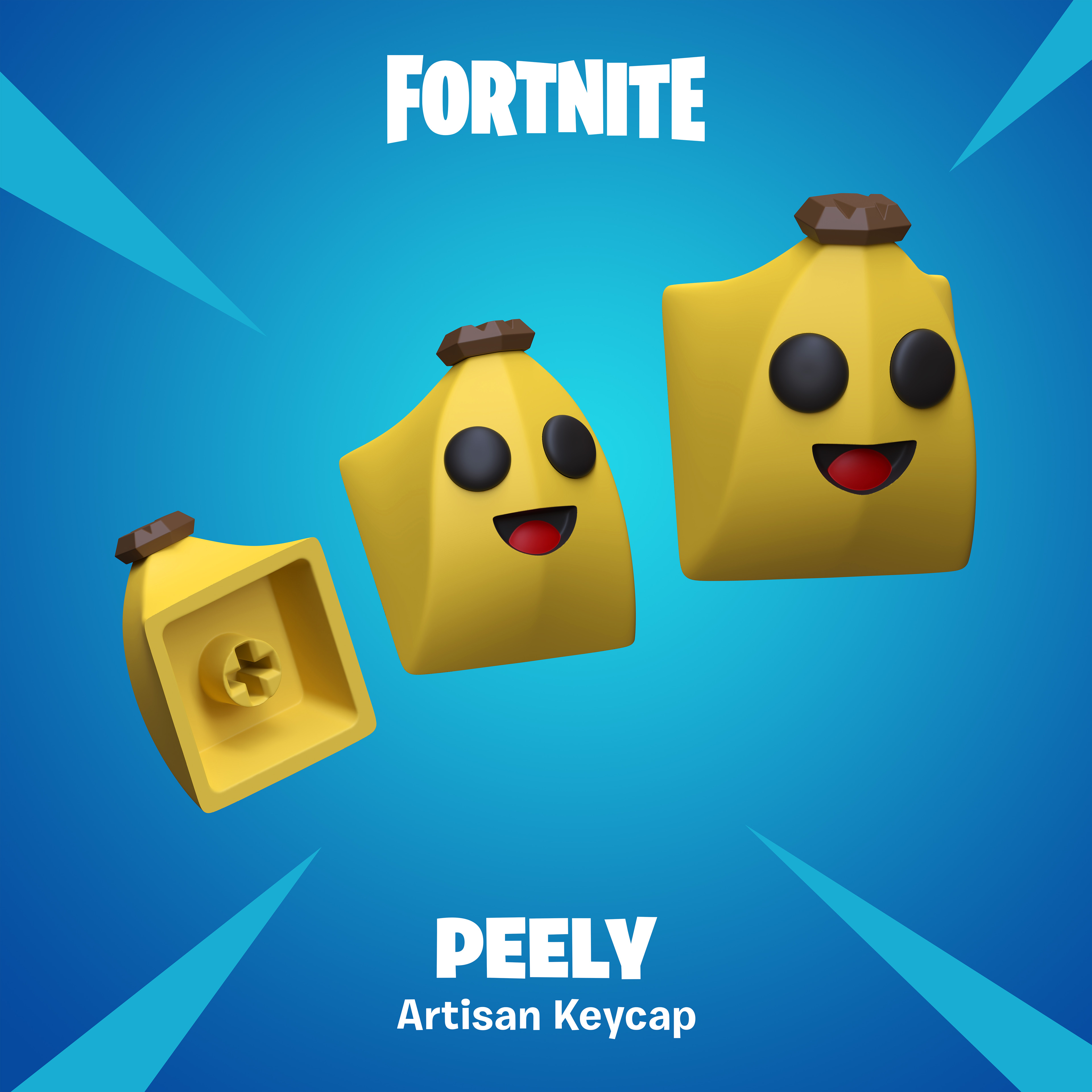 3D Render of the Peely Keycap