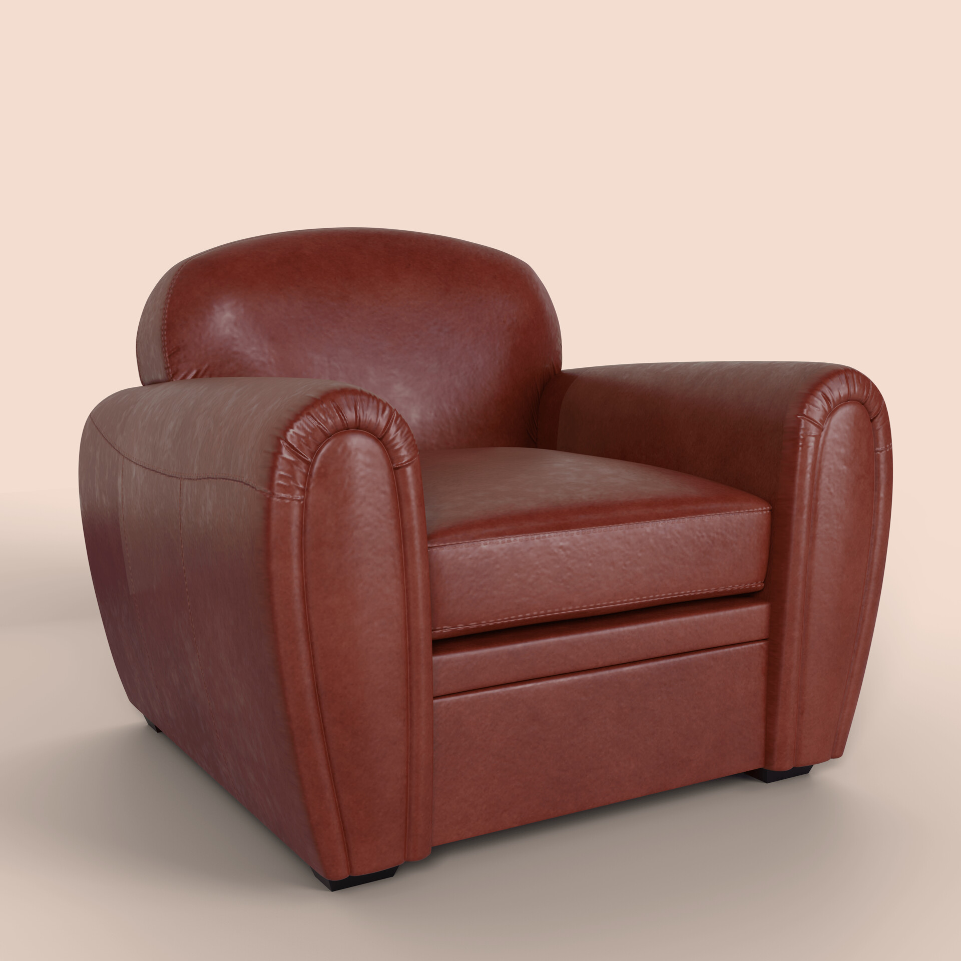 ArtStation Realistic Leather Sofa artstation-realistic-leather-sofa