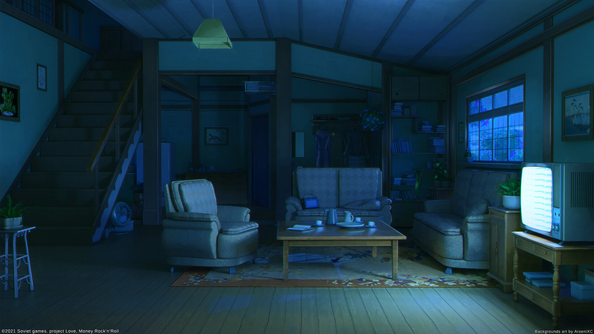 ArtStation - Himitsu house interior night version