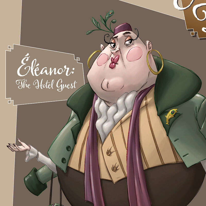 Éléanor, The Hotel Guest from "Éléanor et Emilie" a Feature Animation Film Concept