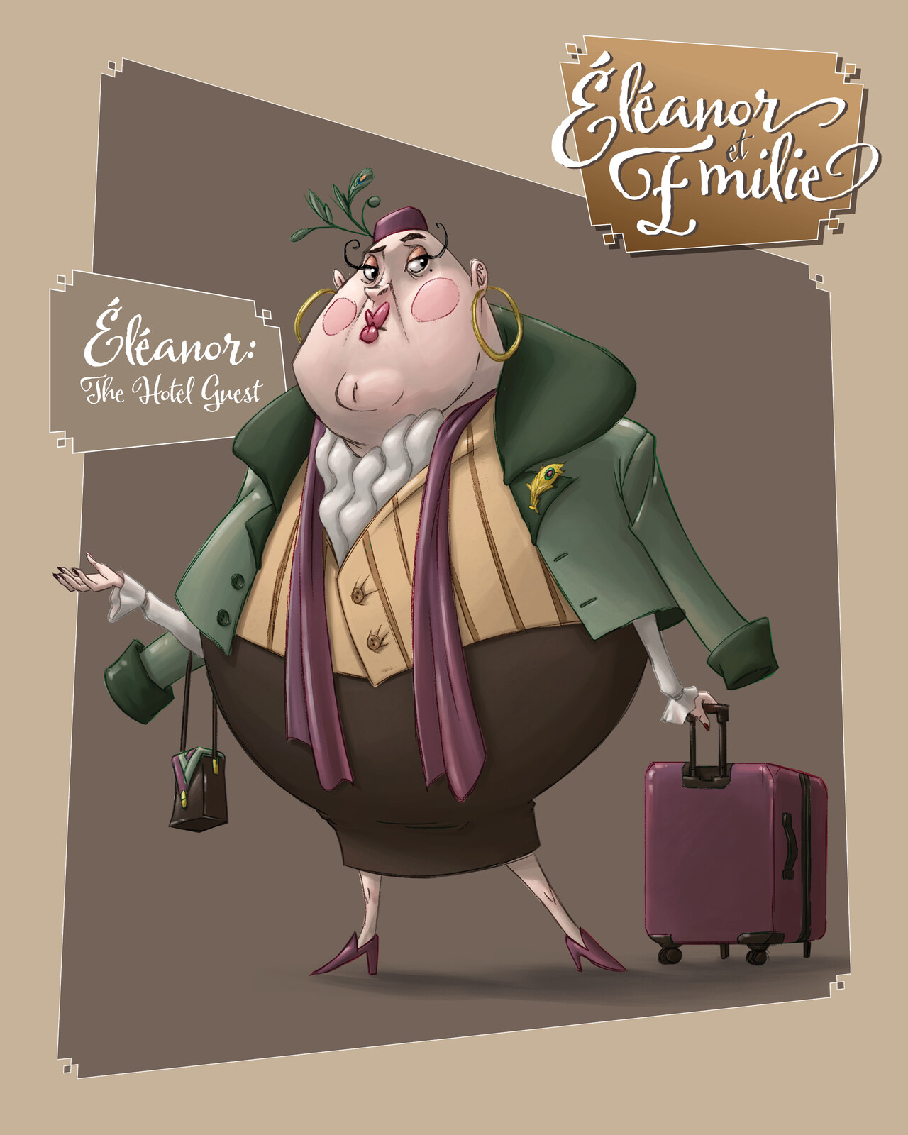 Éléanor, The Hotel Guest from "Éléanor et Emilie" a Feature Animation Film Concept