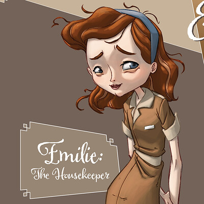 Emilie, The Housekeeper from "Éléanor et Emilie" a Feature Animation Film Concept