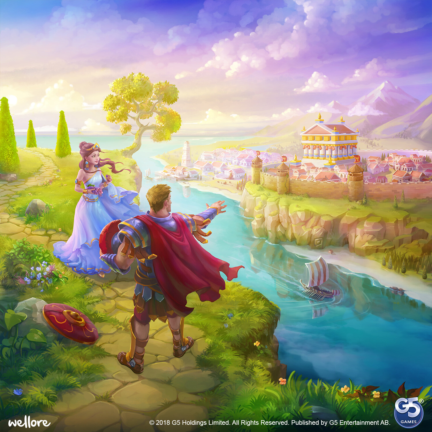 Jewels of Rome - Game illustration for G5