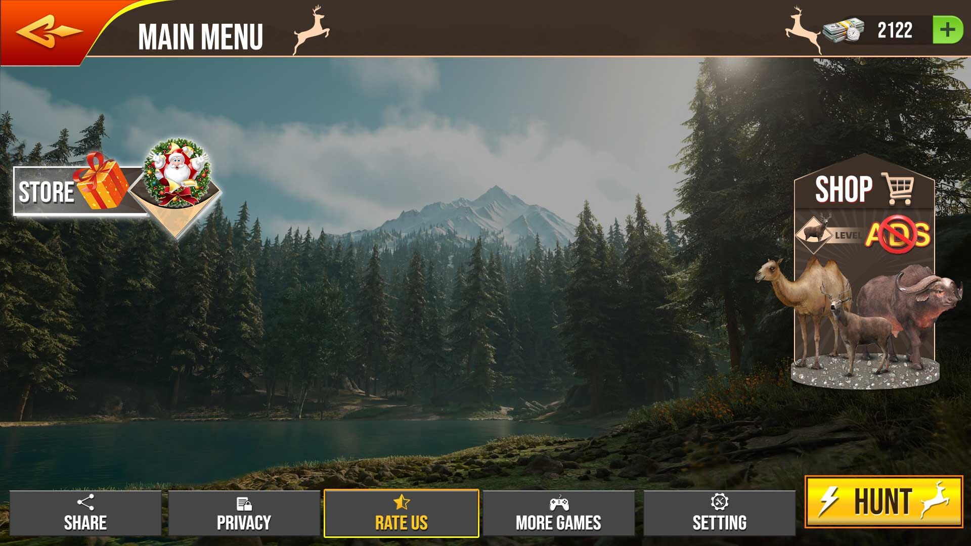 AHSAN CH - Animal Hunting Game UI UX Design Real Wild Sniper Shooting Game