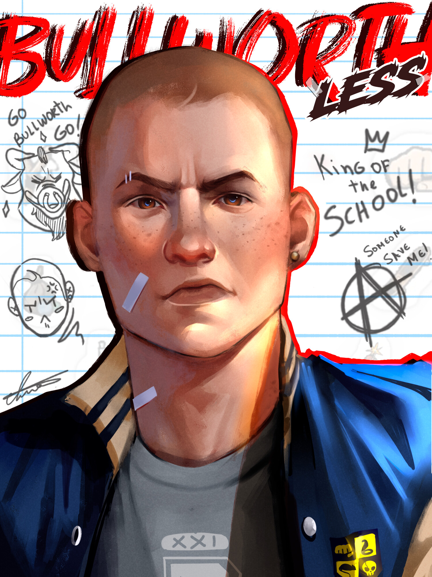 FANCONCEPT*This is my recent concept art for jimmy hopkins for bully 2 it's  just the first style I'm going to do more but I'm really thinking about  creating a ton of concepts