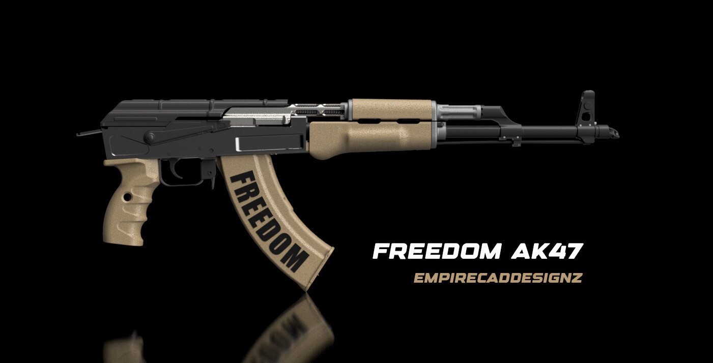 Artstation freedom ak 47 7 62 x 39mm receiver