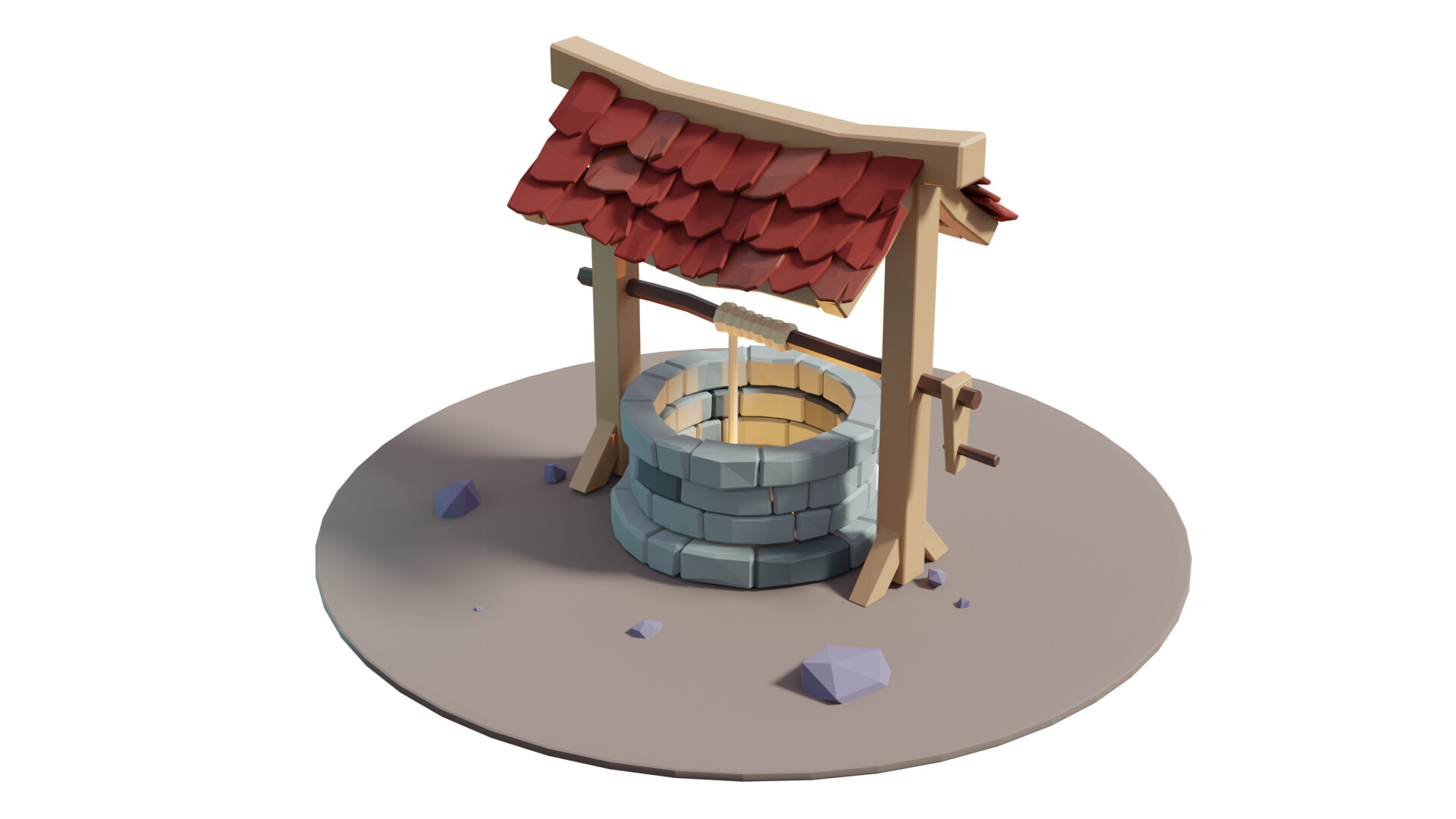 ArtStation Blender Well modelled from tutorial