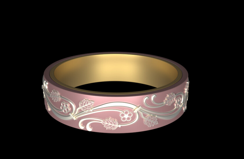 ArtStation - wedding ring for 3d printing