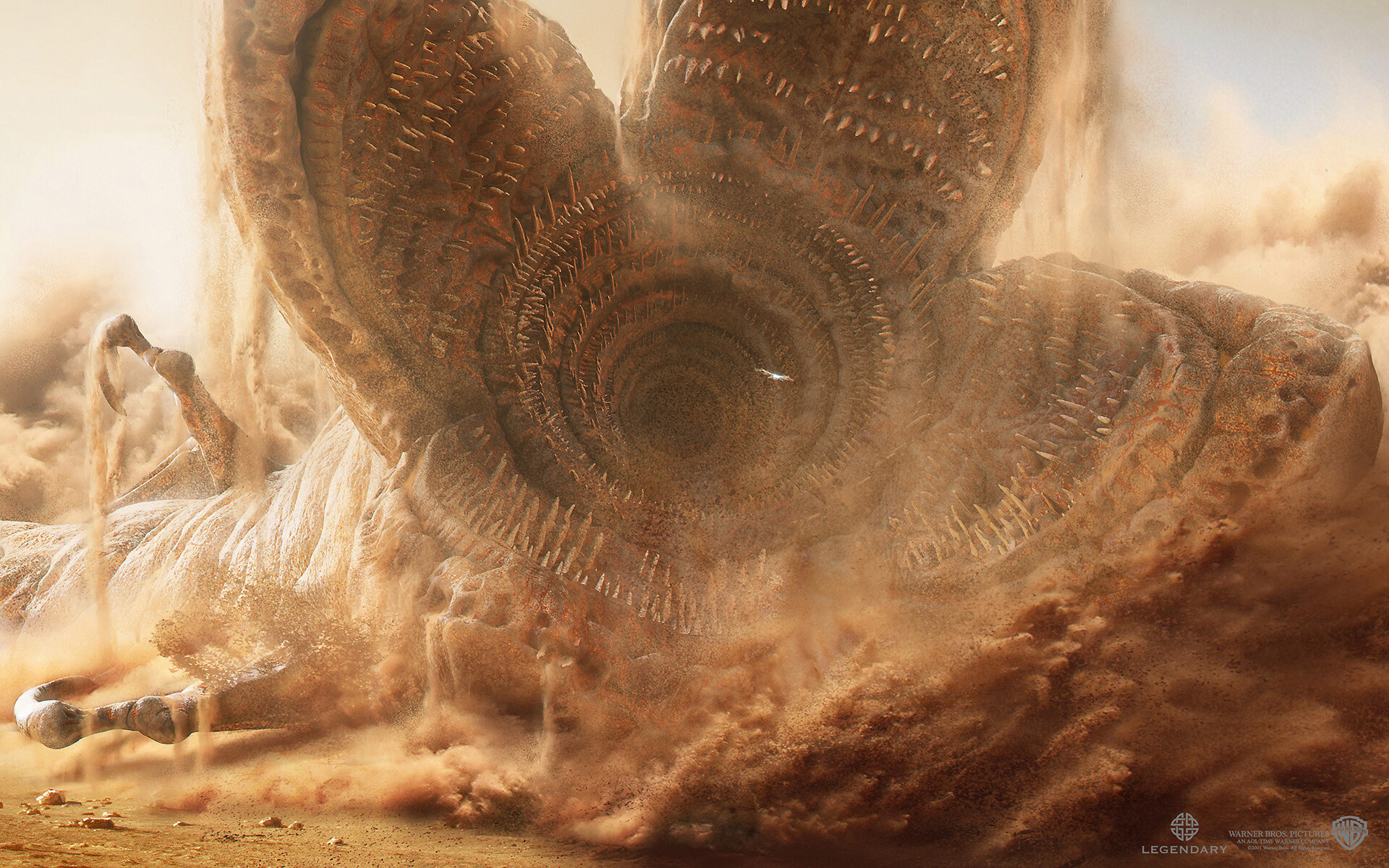Page 202-203 - Early sandworm concept art © Legendary Pictures, All rights ...