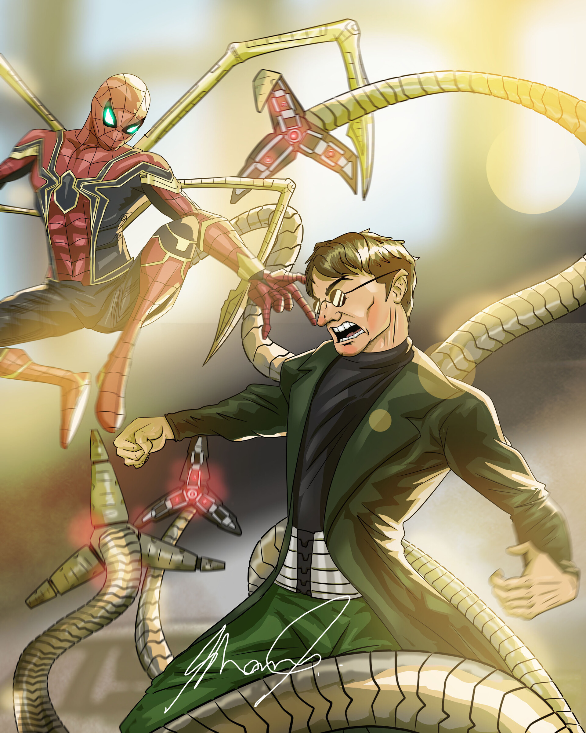 Marvel - Spider-Man vs Doctor Octopus by DarthLeonhart on DeviantArt
