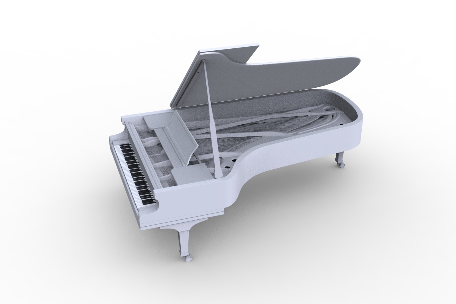 Grand Piano - high poly 