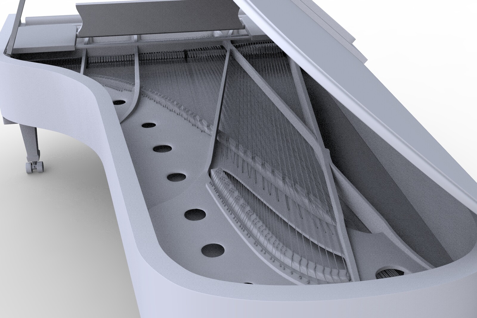 Grand Piano - high poly 