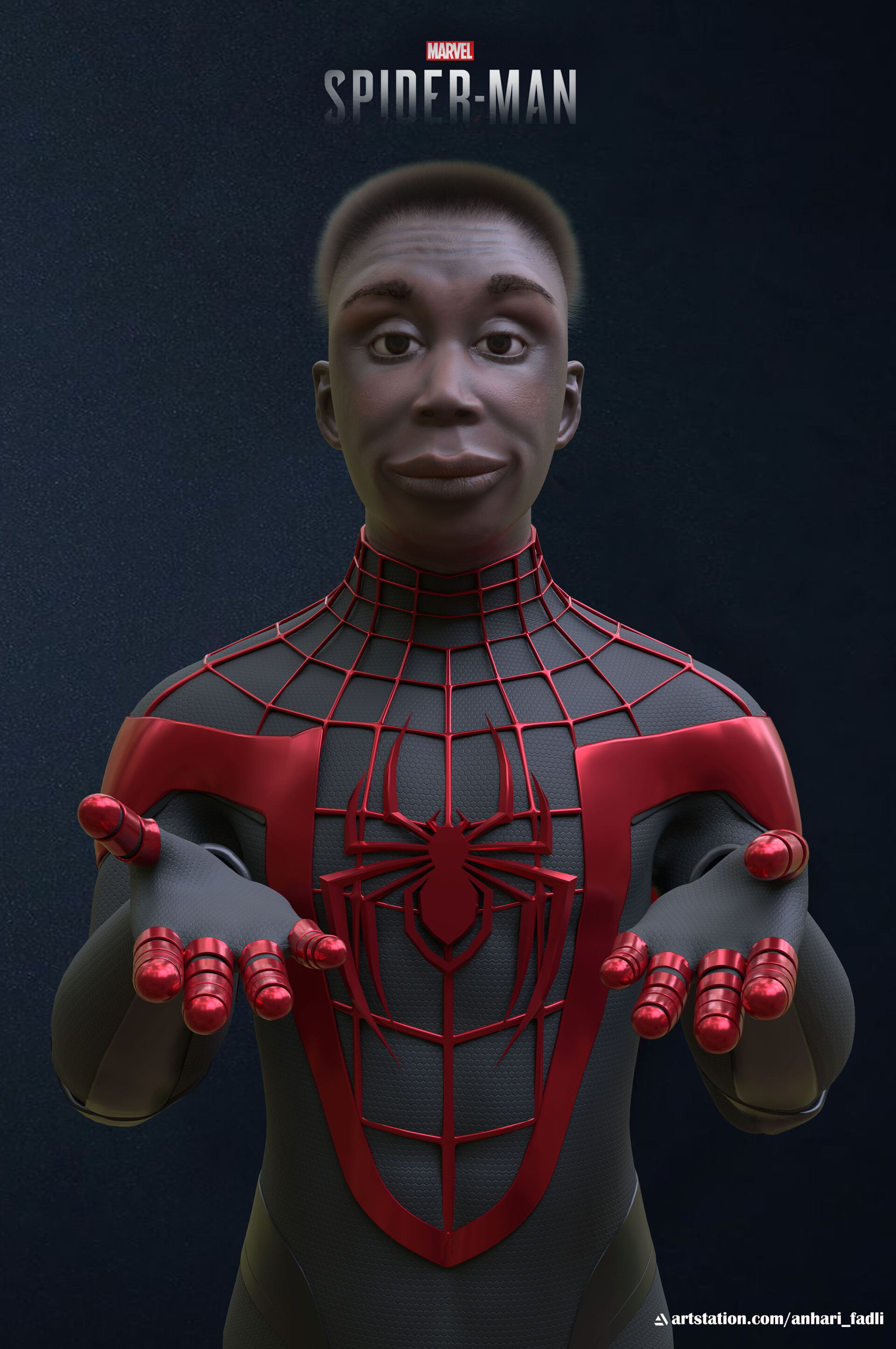 Artstation - Khaby Lame Become Spiderman