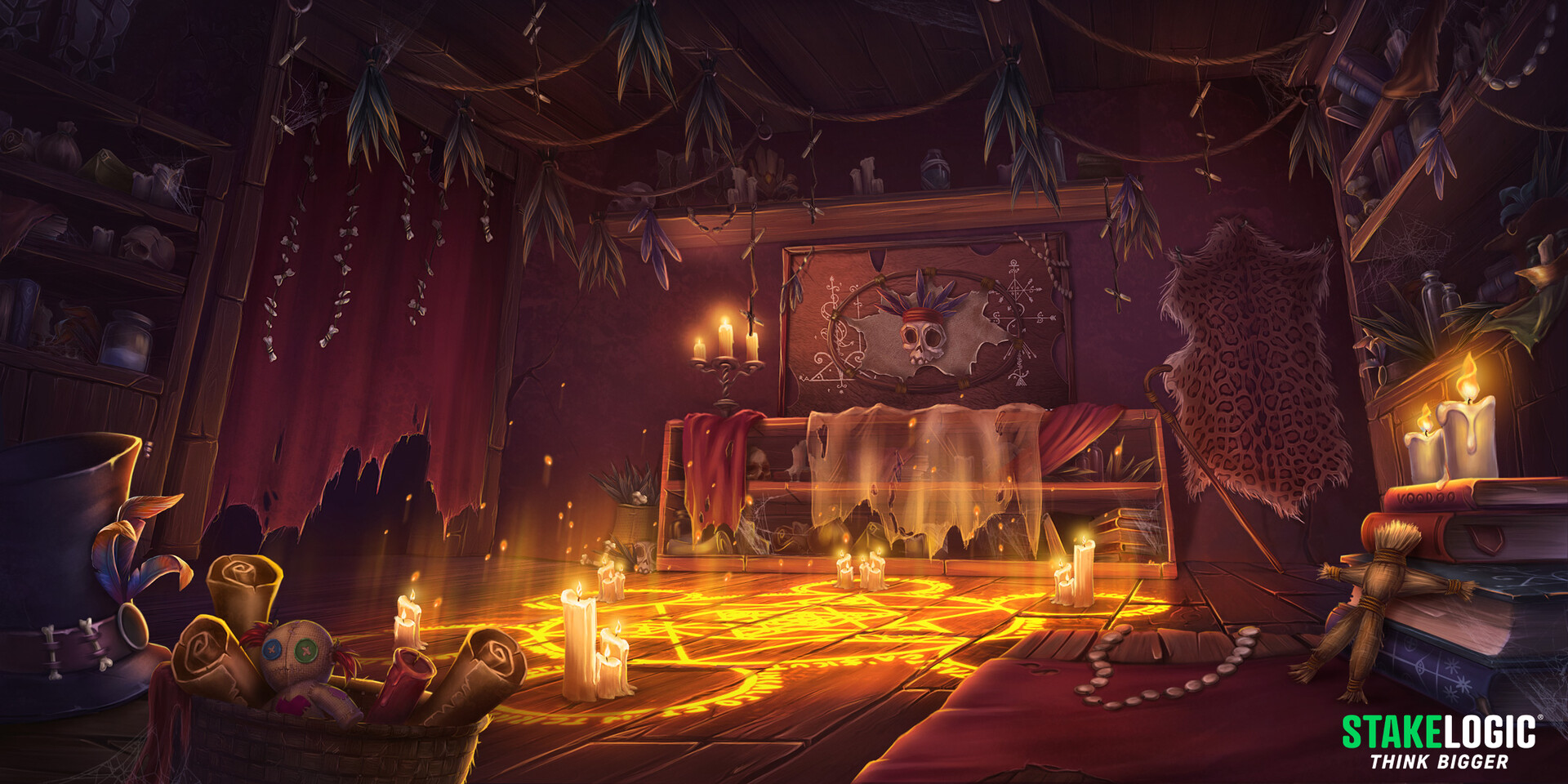 ArtStation - The free spin background for the slot game