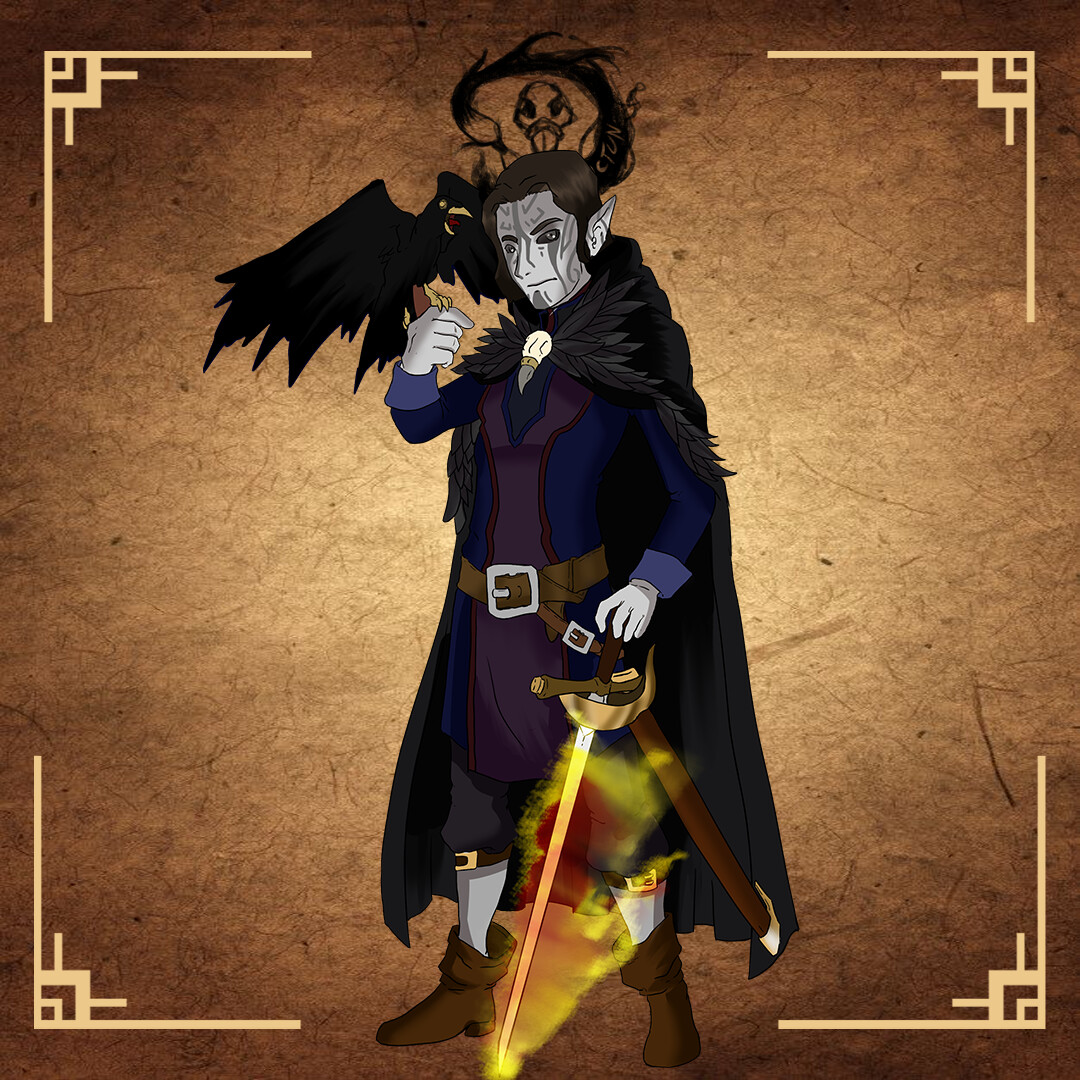 ArtStation Noc Elf (Shadarkai) Warlock (Raven Queen)/Wizard