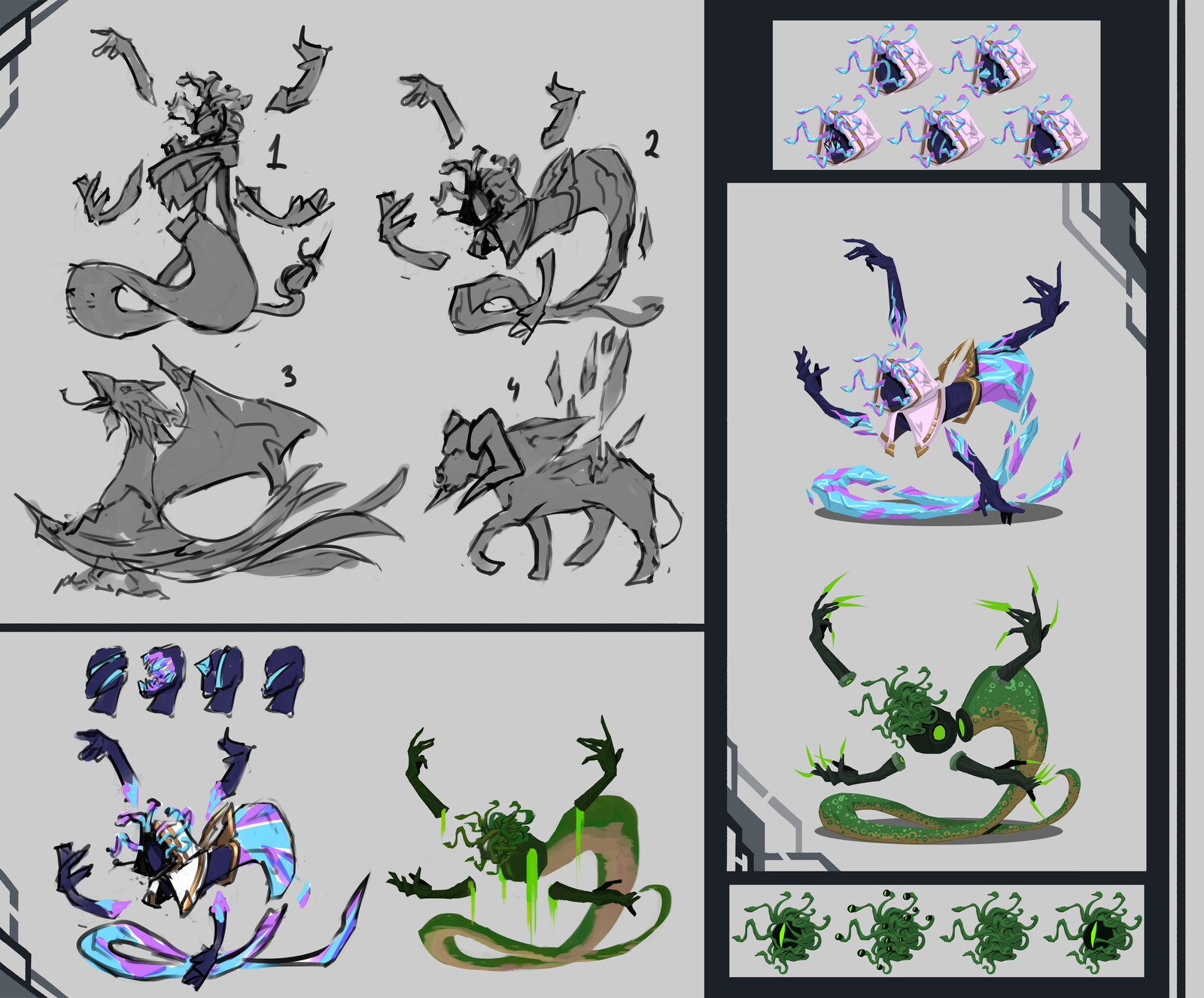 Ice and Poison Gorgons
