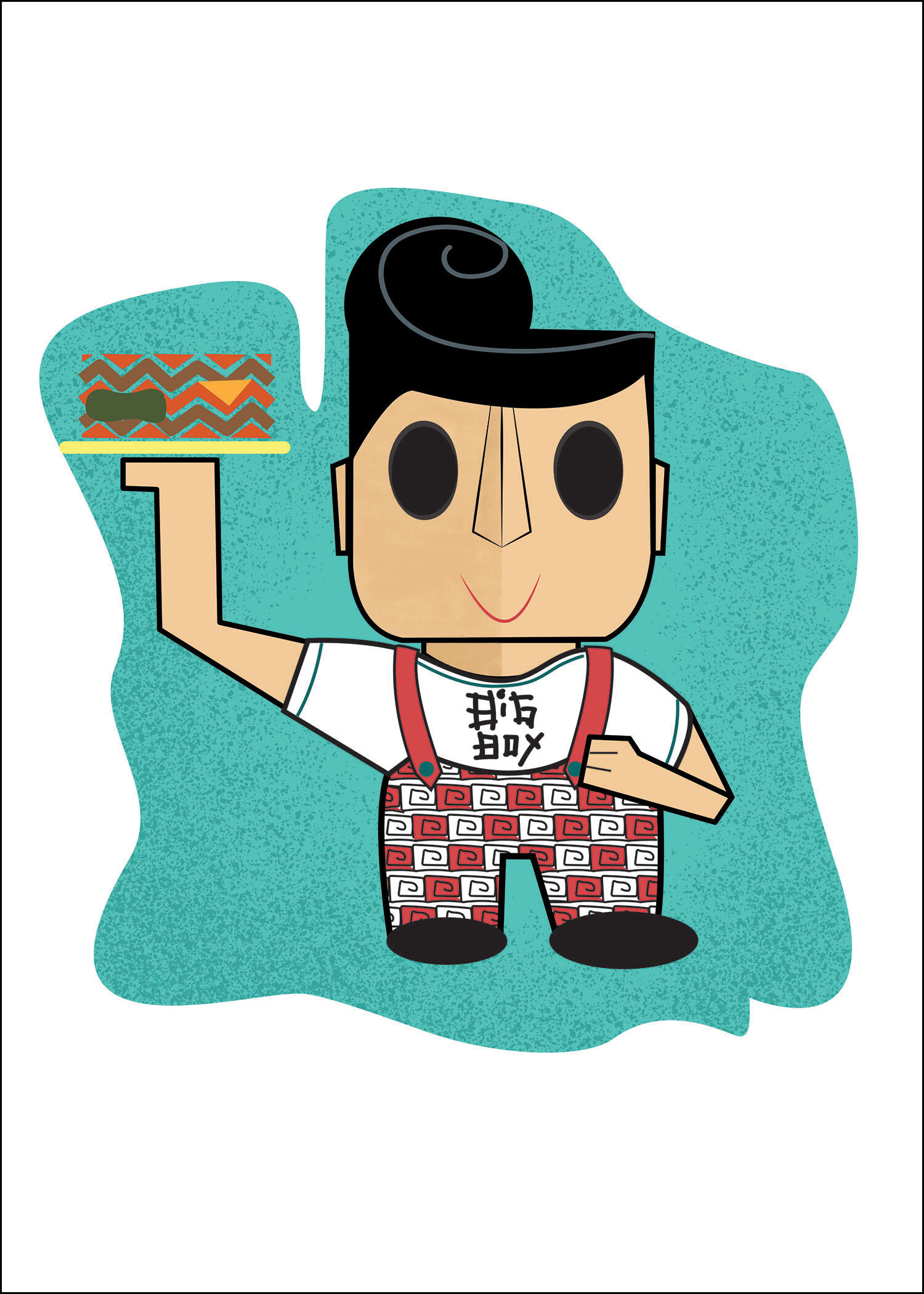 Cheyenne Francis Retro Burger Illustration