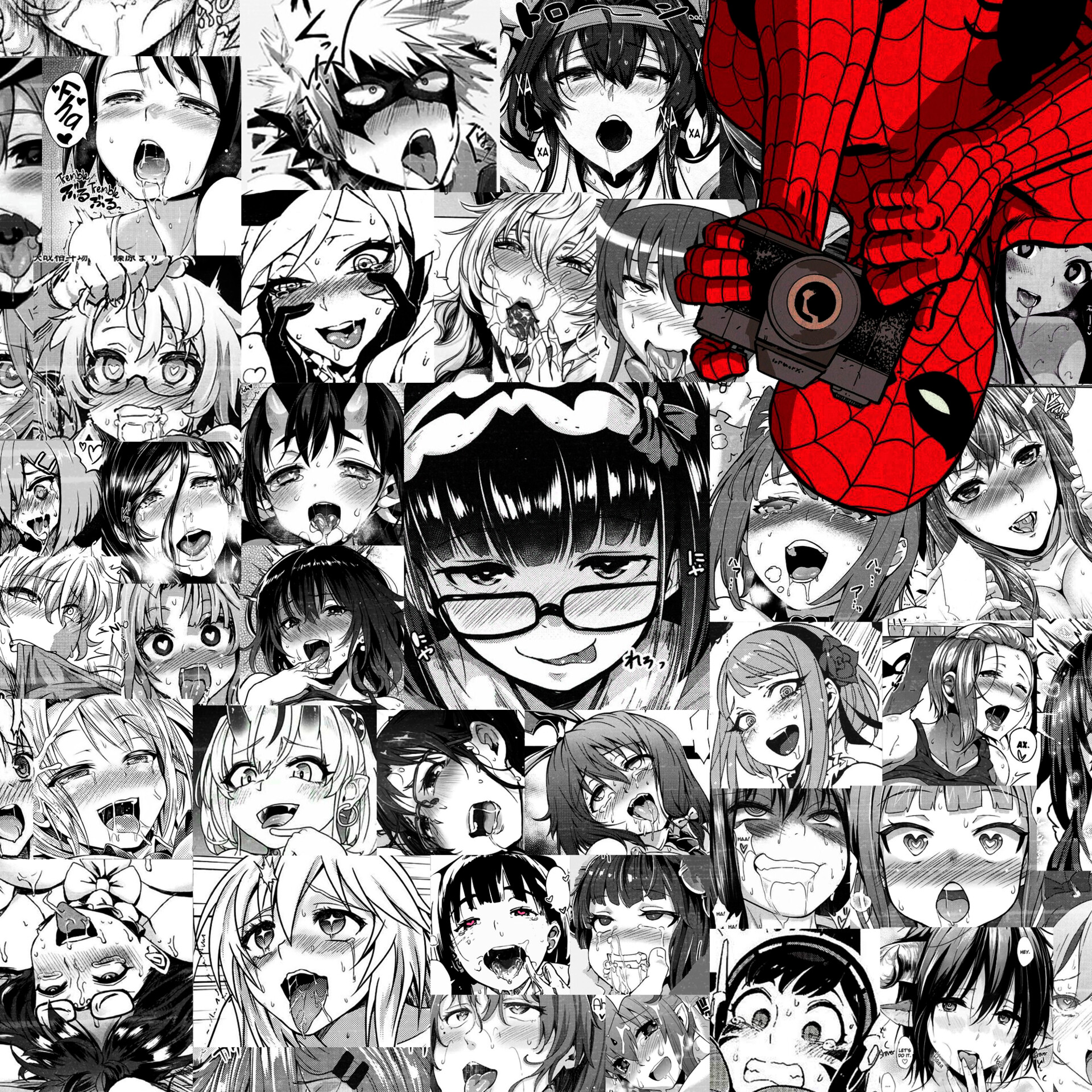 ArtStation - Ahegao Collage (Spider-man Version)