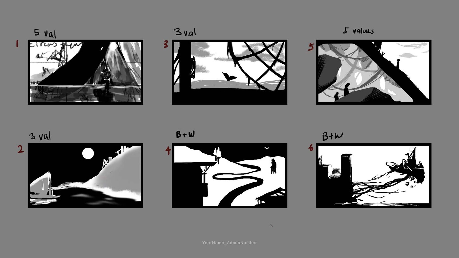 Maya Jade Rai Matte Painting Silhouette Studies