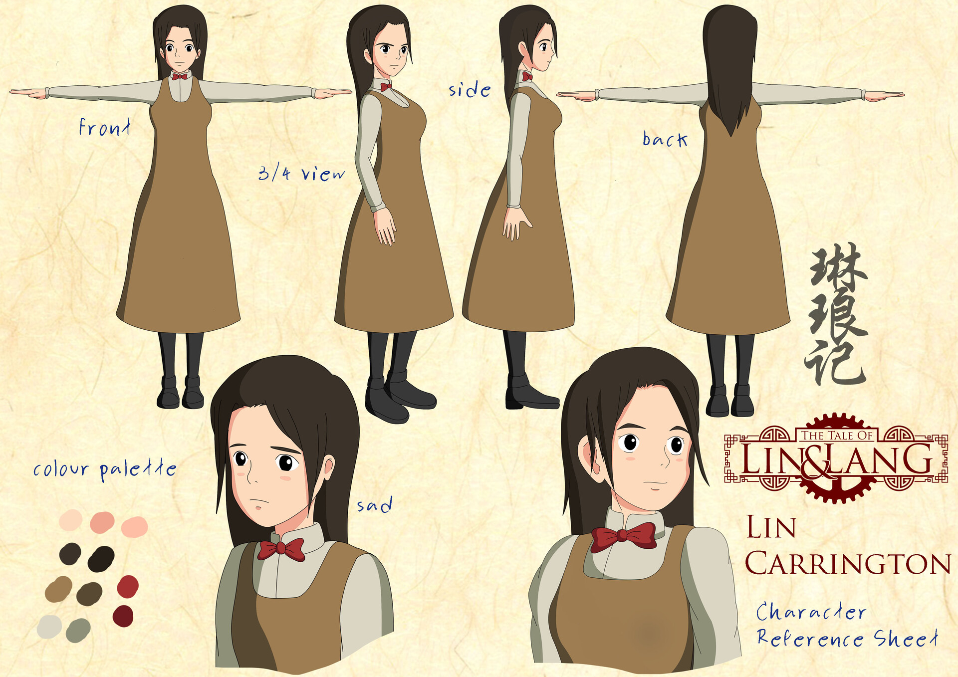 ArtStation - [Lin & Lang] Lin Character Reference Sheet