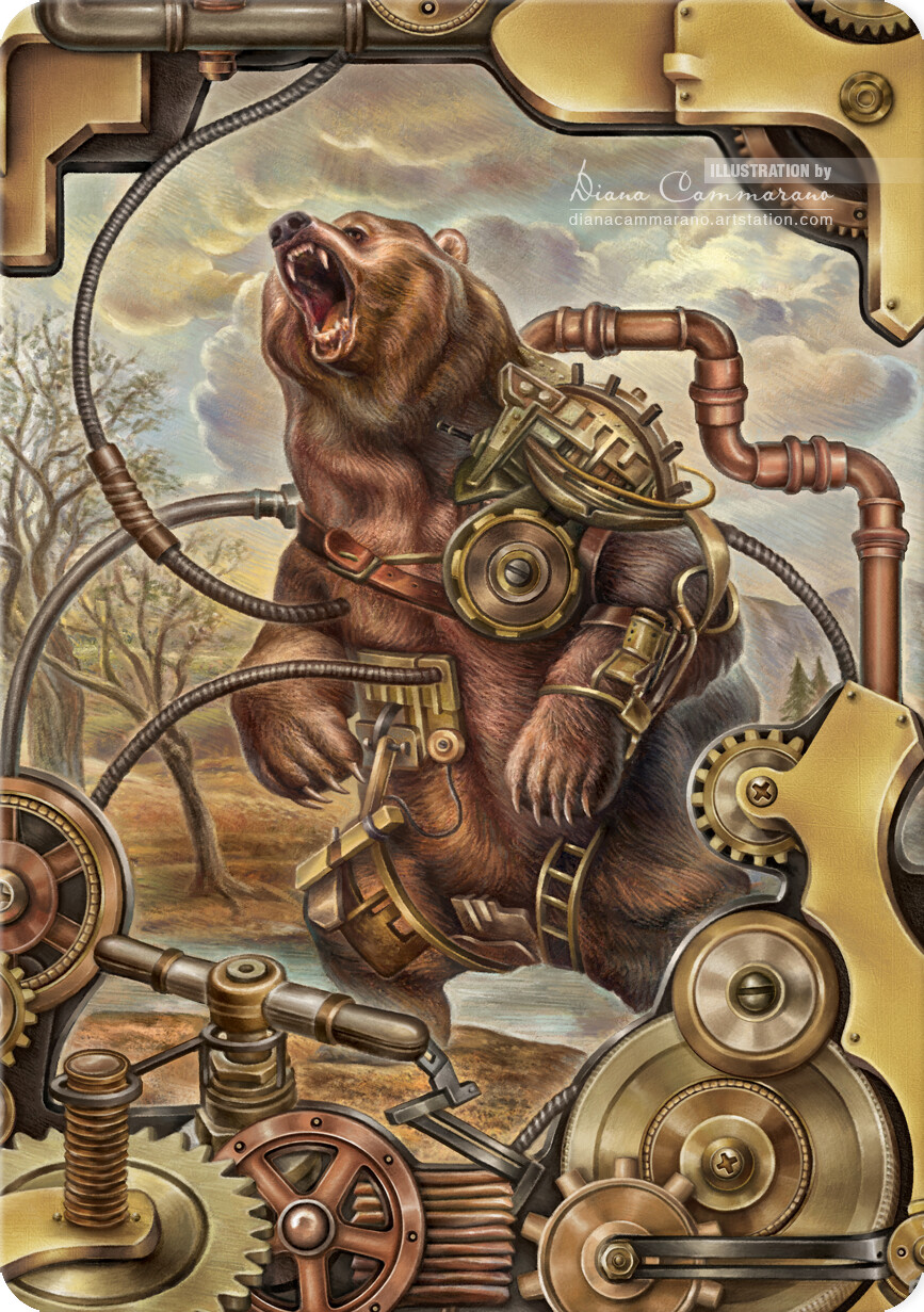 The card full view, with mechanical elements