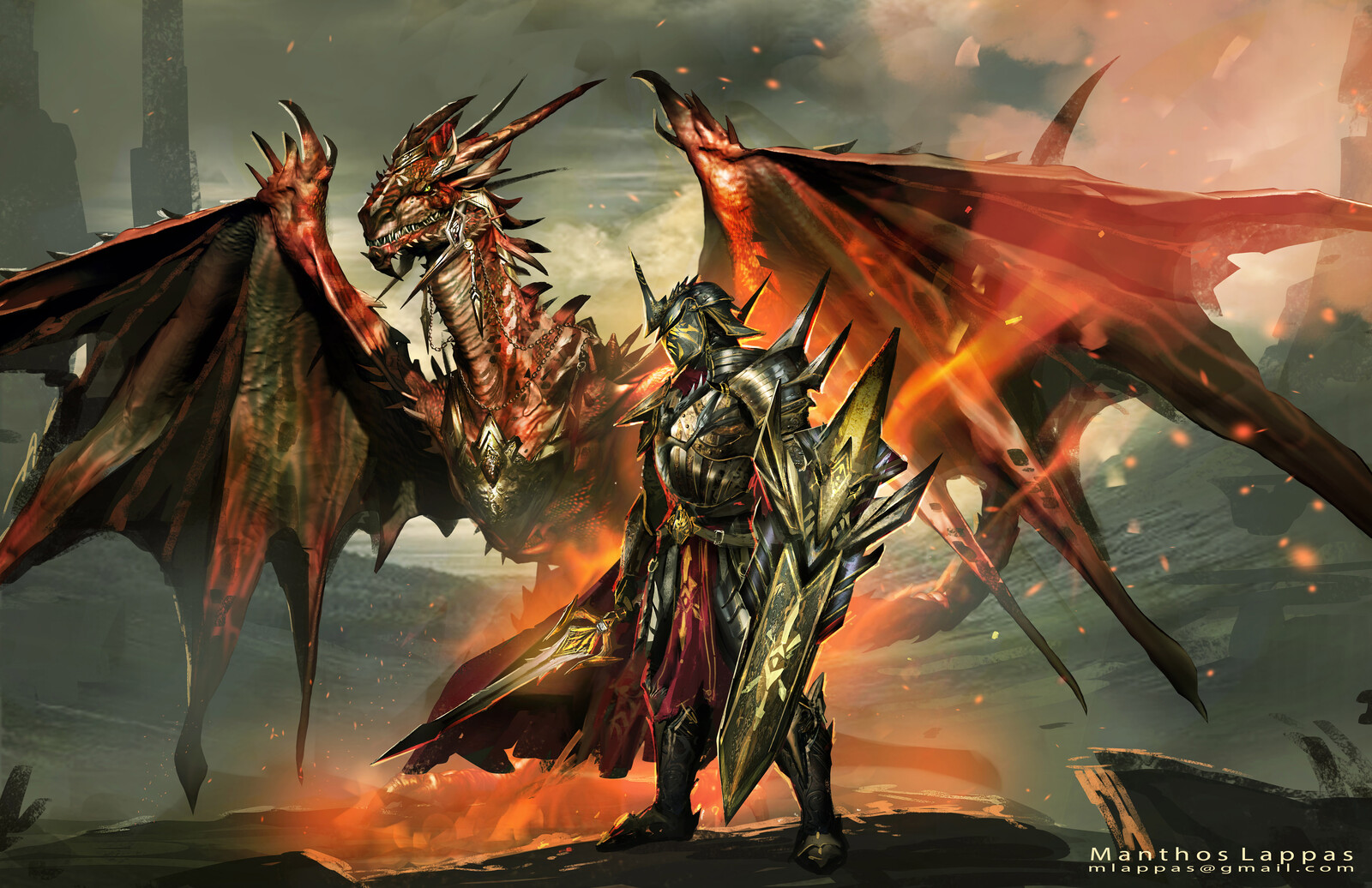 Dragon and Rider- Concept Art Vol.1