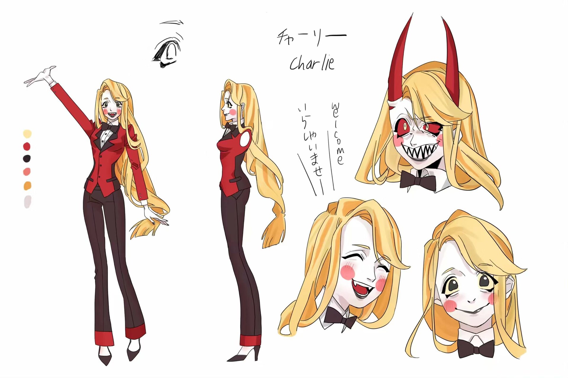 ArtStation - [Hazbin Hotel] Anime version turnaround