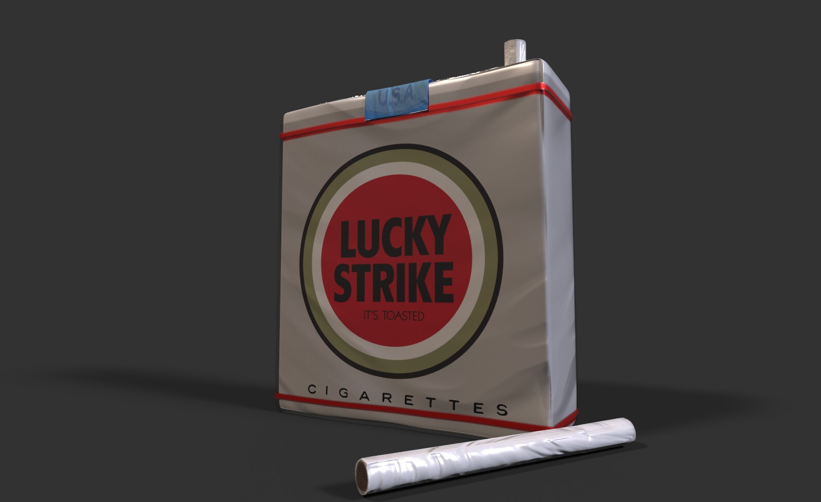 ArtStation - Lucky Strike tobacco box. 4º #Challenge1hour3shots