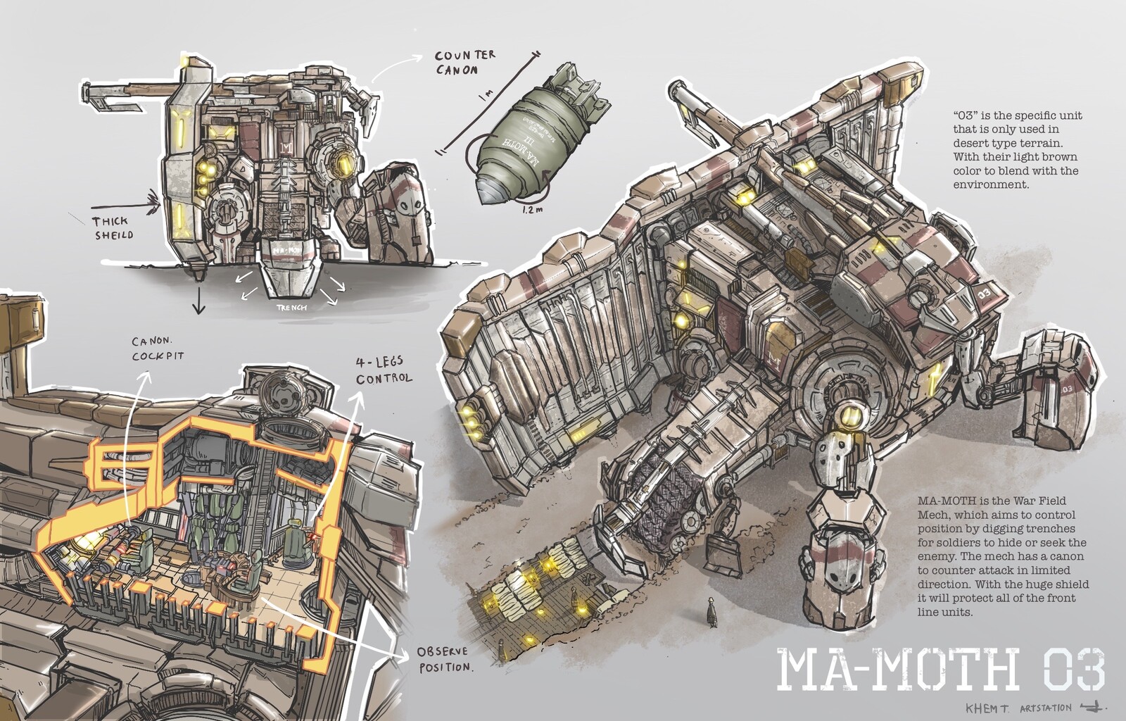 Metal gear solid : Ma-Moth 03 ( Mech concept art )