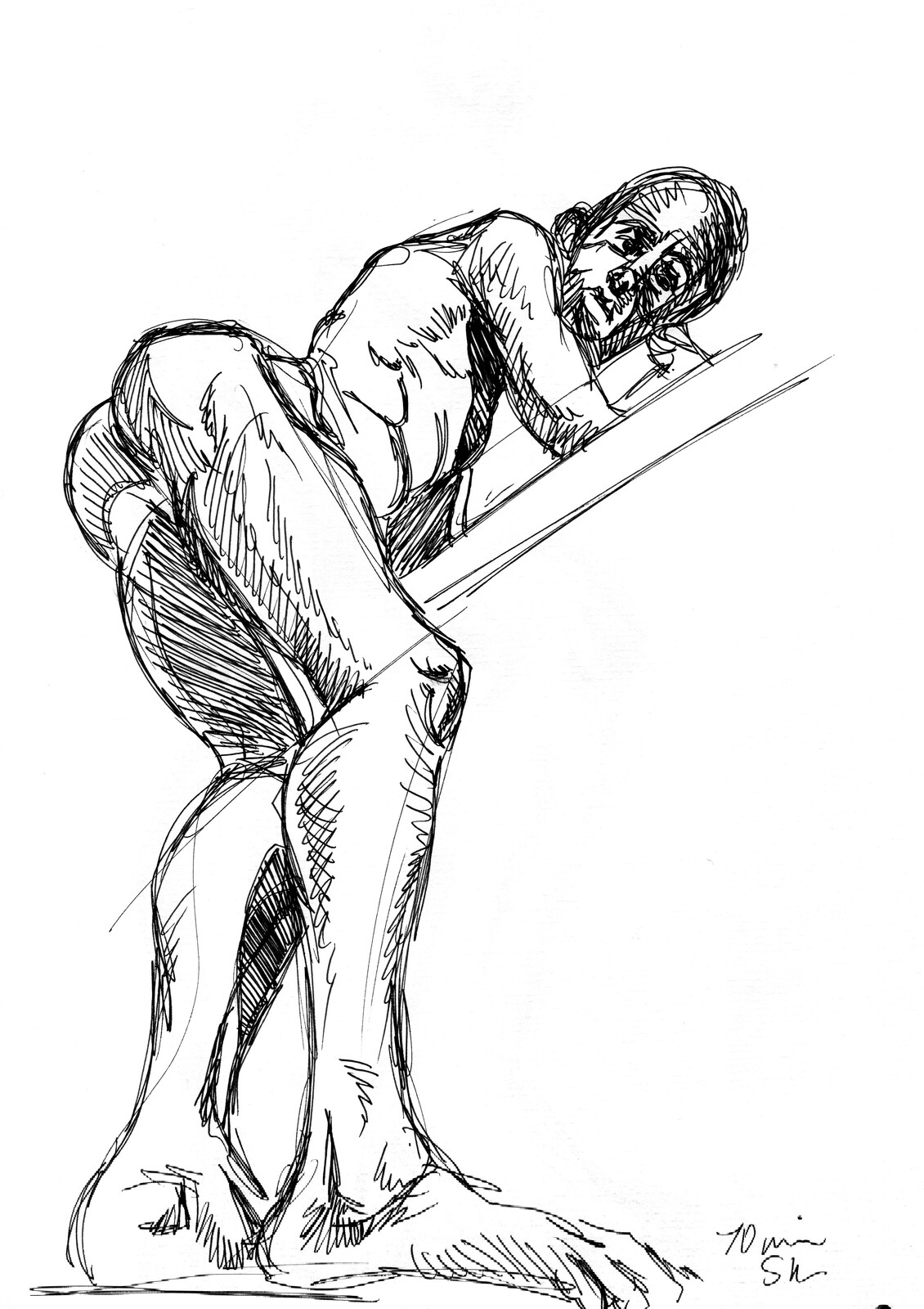 Adrian in pen and ink.
