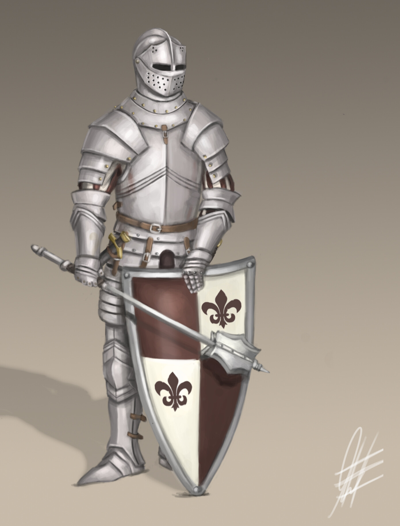 ArtStation Mace and Shield Knight