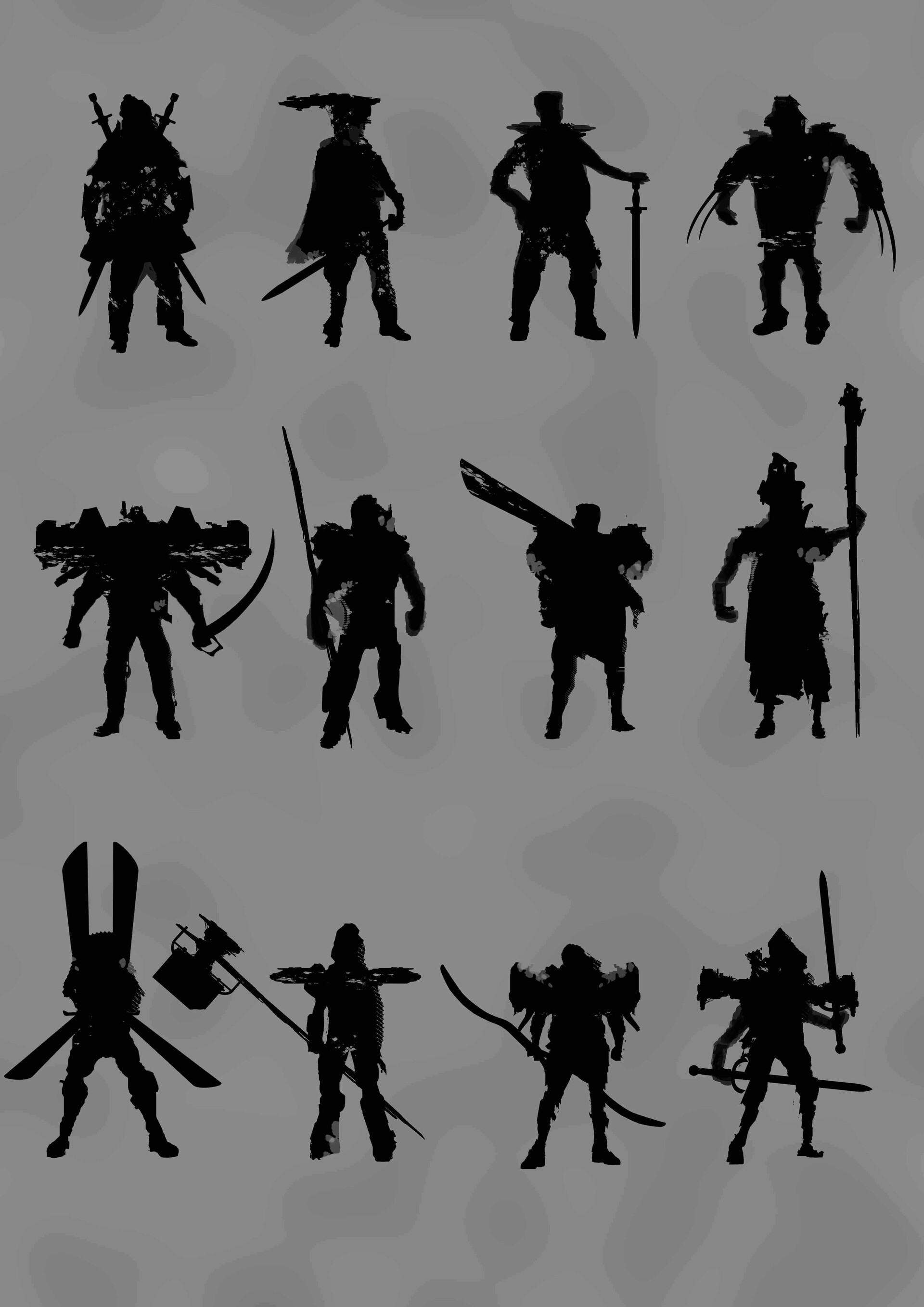 ArtStation - character design silhouettes