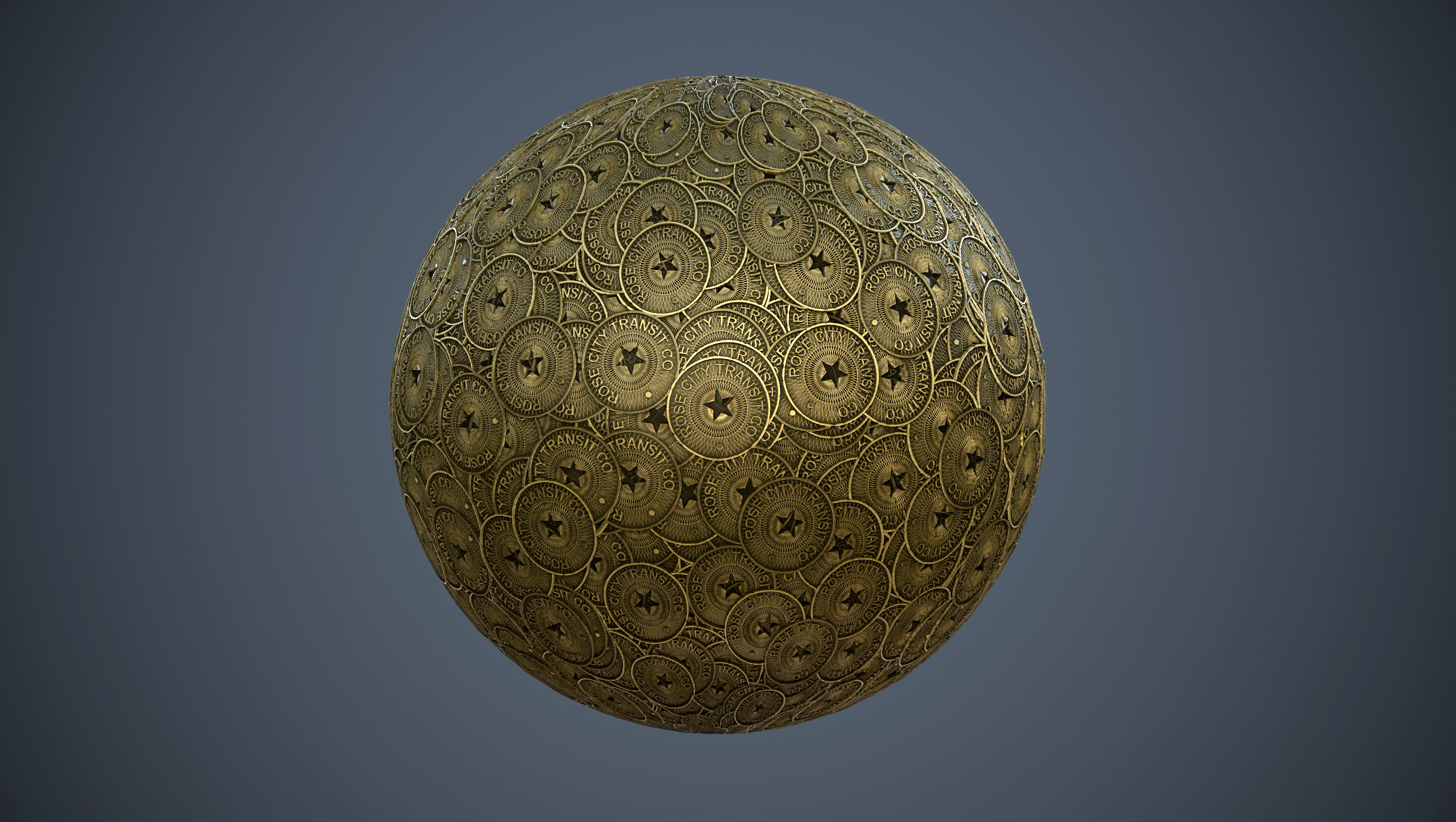 Round - Bus token material