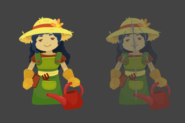 Gardener lady. a cycle of her five animations.A gentle one,patiently explains all needed to be learnt in order to raise the Roses.