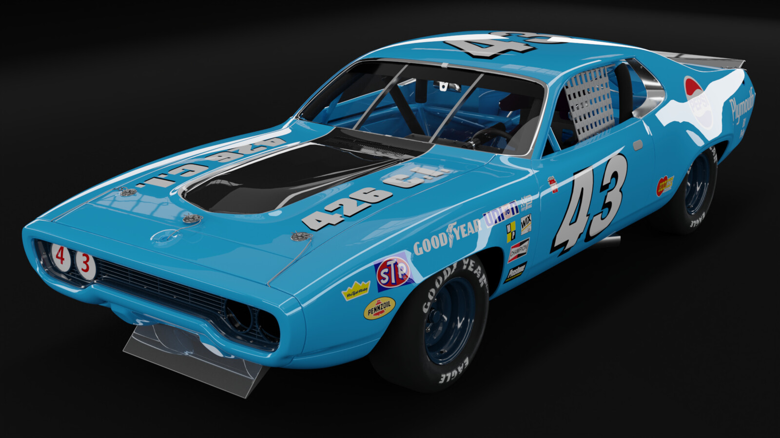 1971 Plymouth Roadrunner Richard Petty NASCAR #43