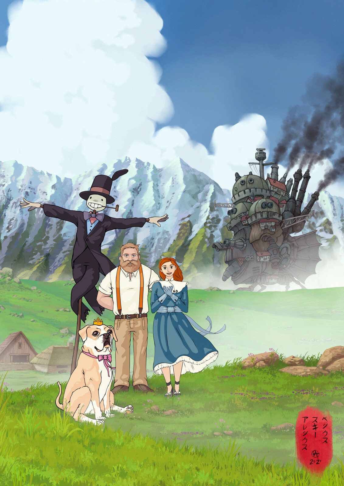 Ghibli inspired - Family portrait