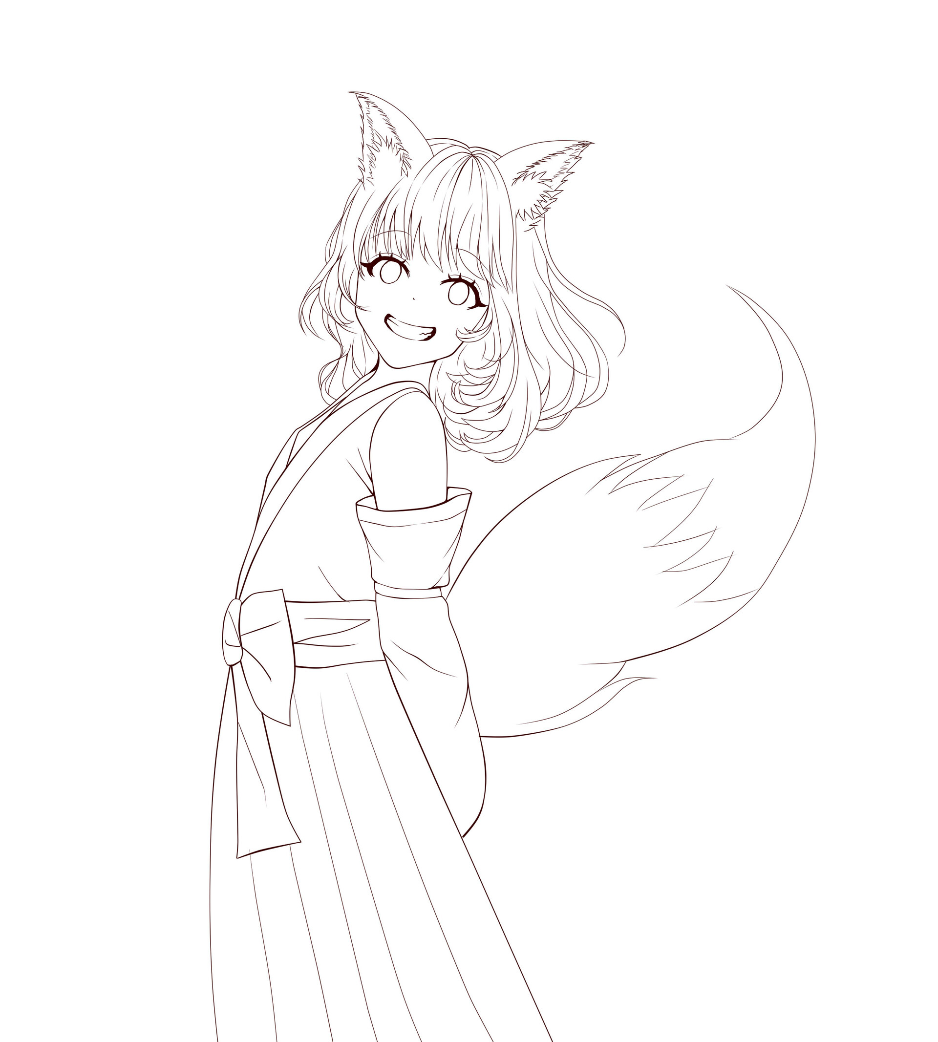ArtStation   Anime fox girl