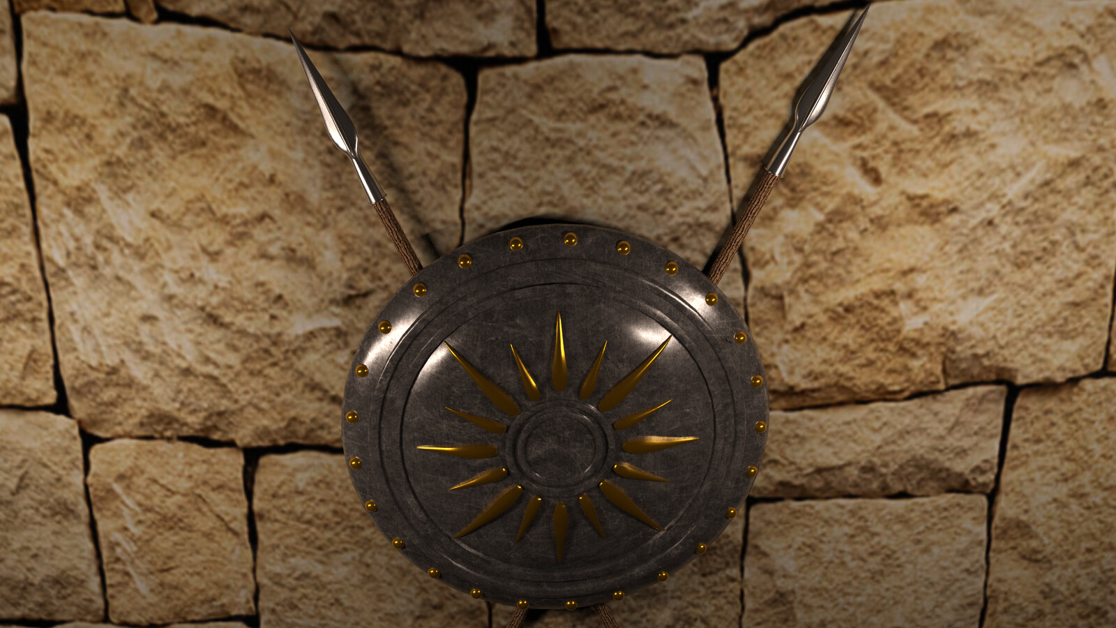 Spears and shield
