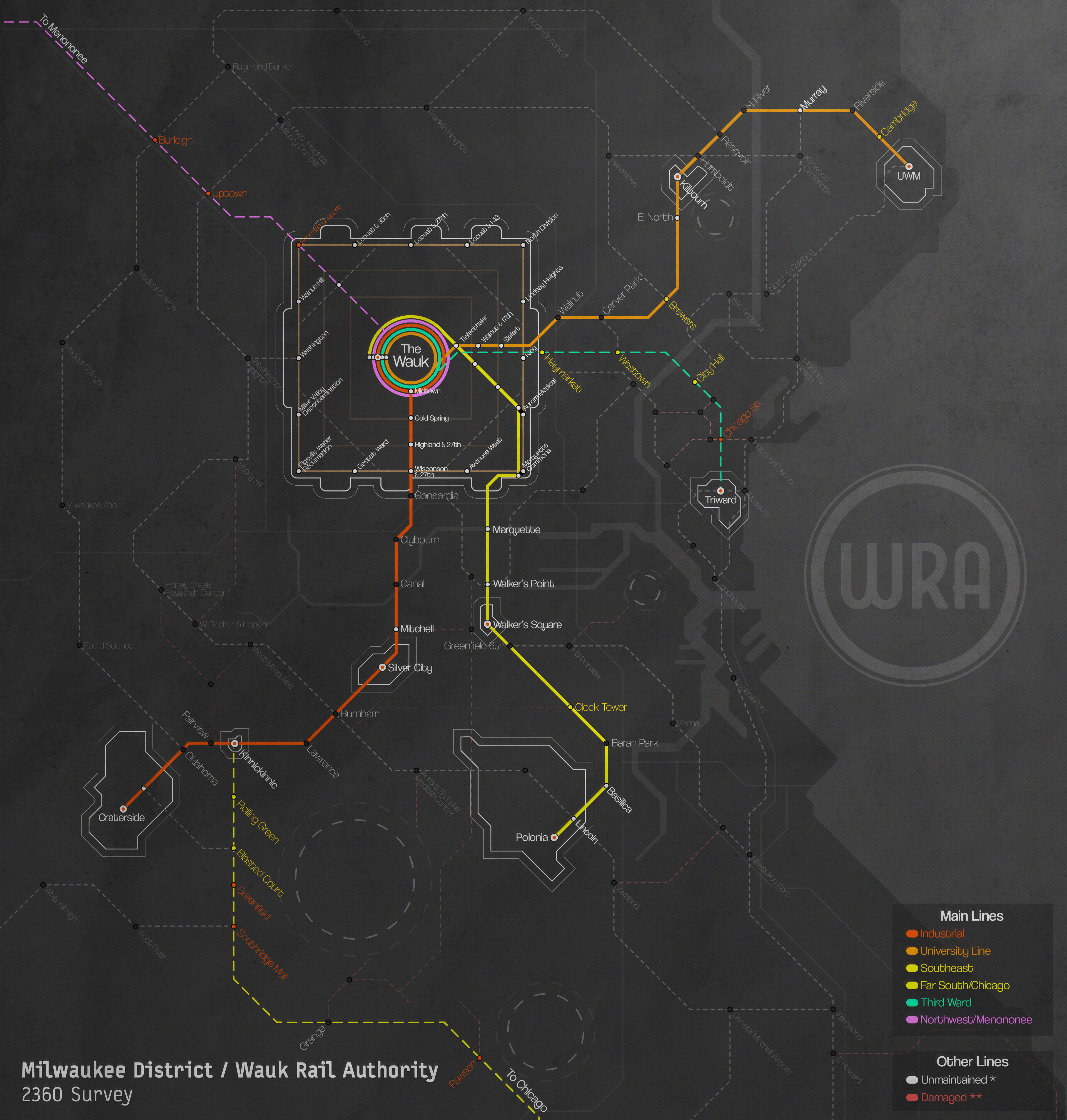 Northern Metroplex Subway Map