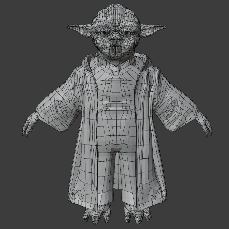 Yoda Character Model Based on The Star Wars Prequel Movies by Michael ...